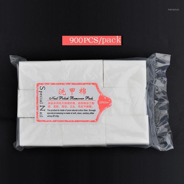 

900pcs/pack cotton nail wipes polish remover pads uv gel removal wraps art tools1
