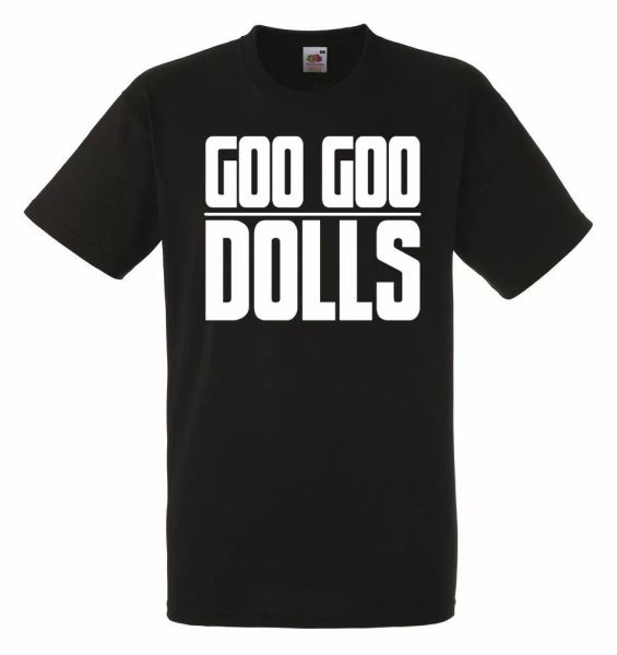 

goo goo dolls logo black mens t-shirt men rock band tee shirt, White;black
