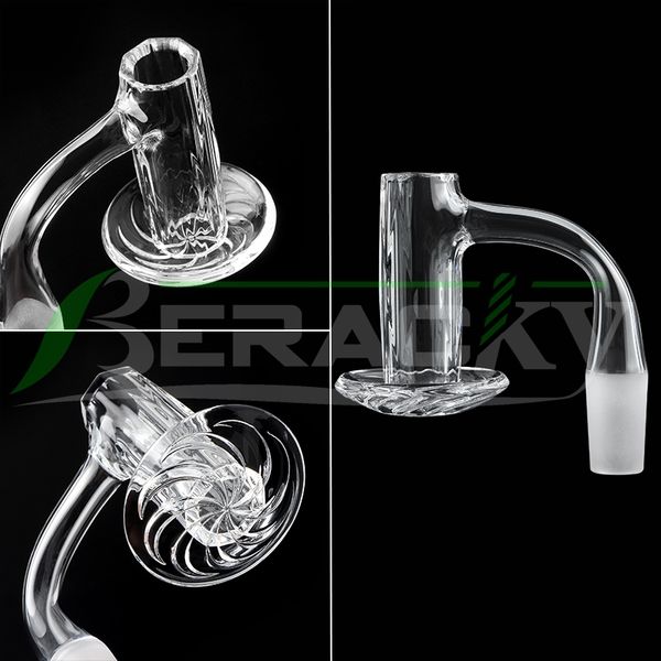 Beracky Tam Kaynak Gerçek Sigara Beveled Edge Kuvars Blender Banger Elmas Kova Erkek Kadın Dikişsiz Çivi Cam Su Bongs Dab Rigs Borular