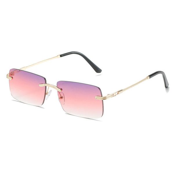 

sunglasses fashion square rimless designer women men small sun glasses uv400 shades eyewear, White;black