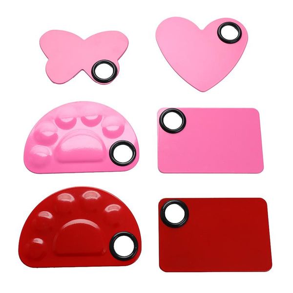 

eyebrow tools & stencils stainless steel makeup mixer nail art polish palette with spatula rod