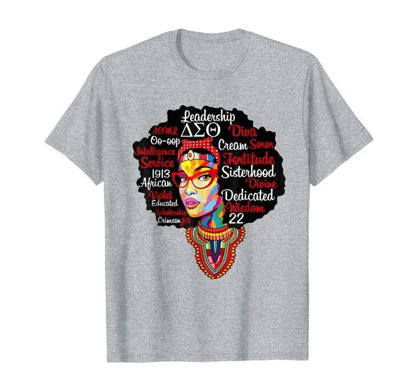 

delta black girl woman sigma diva theta natural hair shirt, White;black