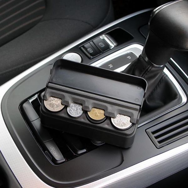 

interior decorations car organizer plastic holder container coins storage box accessories pocket dashboard case