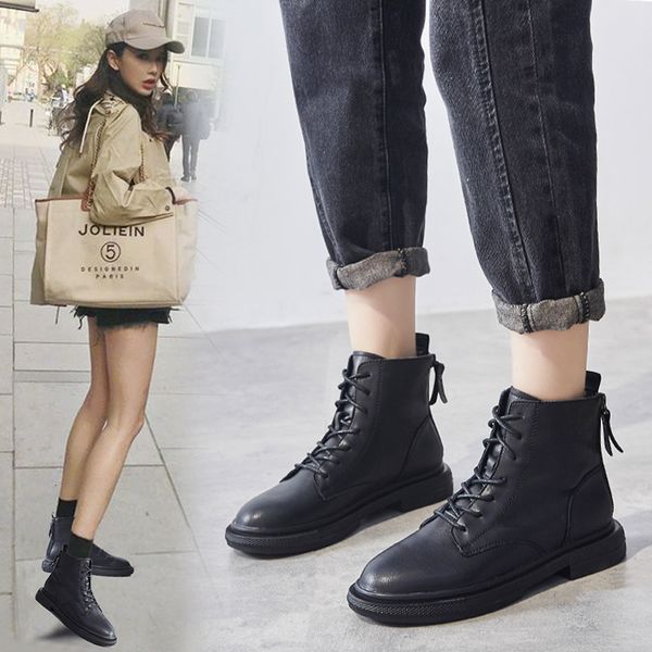 

mona same martin summer thin 2021 spring and autumn thick soled chelsea women's short chimney boots, Black