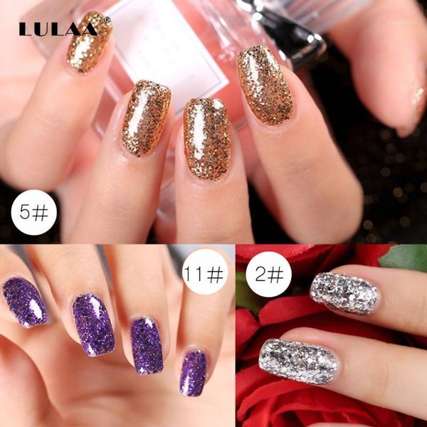 

shining glitter uv gel nail polish sequins varnish manicure diy art lacquer ldo991, Red;pink