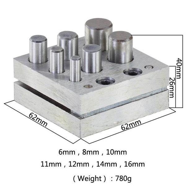 Kit di strumenti di riparazione Gioielli Disc Cutter Punch Set Metal Circle Cutting Punching Making215Z