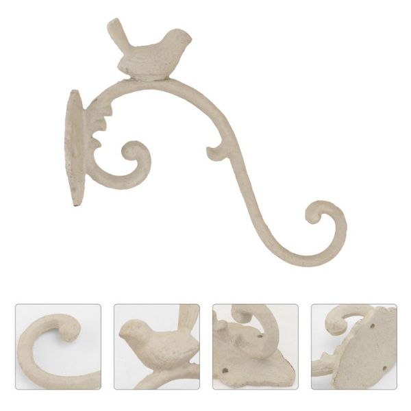 

1pc flowerpot bracket hanging hook wall decor for home (white) hooks & rails