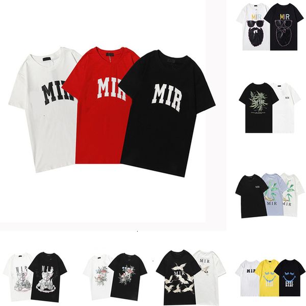 

2021 designer women and men t-shirt summer peace crane tree letter printing round neck short sleeve street style casual ir_rw, White;black