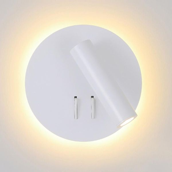 

nordic led wall lamp with switch 3w spotlight 7w backlight rotation sconce light for home bedroom bedside
