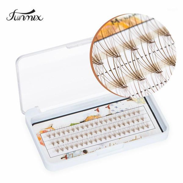 

pcs/set colorful soft individual false eyelash cluster faux lashes extension brown natural 8mm/10mm/12mm1