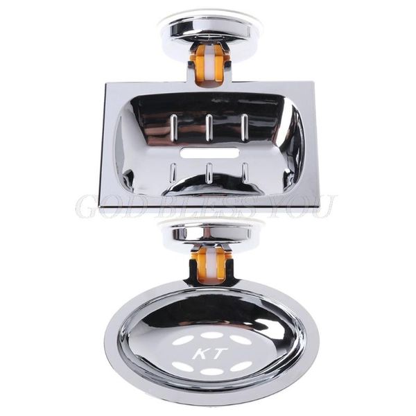 

bath accessory set wall suction cup bathroom shower container soap dishes holder case basket drop