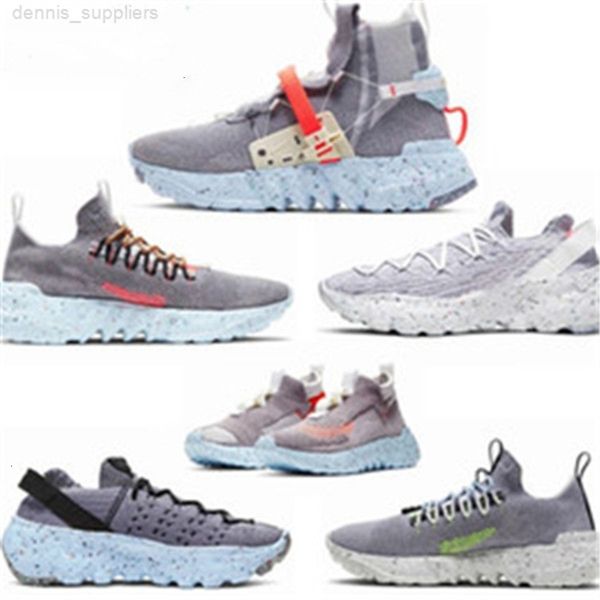 

2021 new space hippie 01 02 03 04 men women running shoes the grey-blue-red trash sneakers cq3989-001-002-003-004