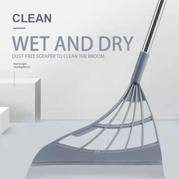 

bath accessory set multifunctional magic broom sweeper remove dirt and hair rubber mop water sweepe with squeegee glass wiper for room,