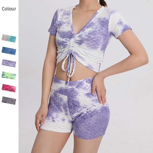 

yoga outfit pad 2piece set sets woman sportswear stretch gym shorts women clothing sports bra workout clothes tracksuit