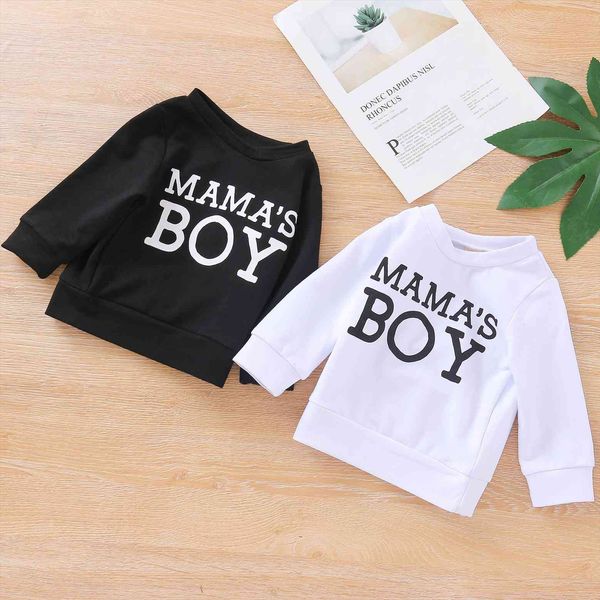 

0 3y autumn baby girls boys sweatshirt letter print long sleeve pullover 2 colors, Blue