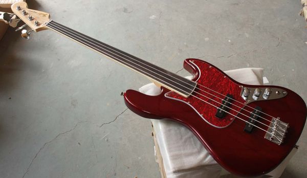 

4 strings custom electric guitar bass body basswood ,can customize no frets