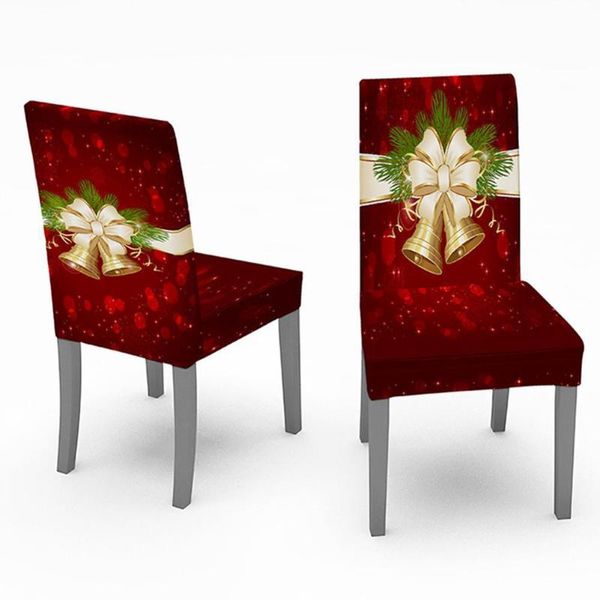 

1pc christmas pattern waterproof chair cover dining room stretch covers