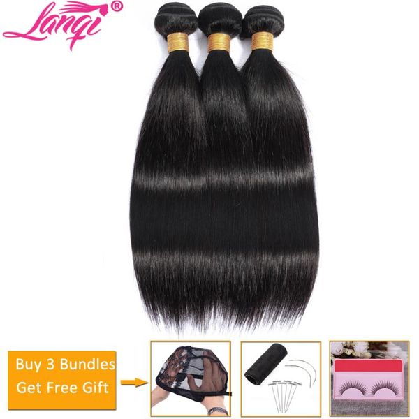 

human hair bulks wholesale straight bundle deals 3 bundles non-remy extensions peruvian brazilian weave, Black