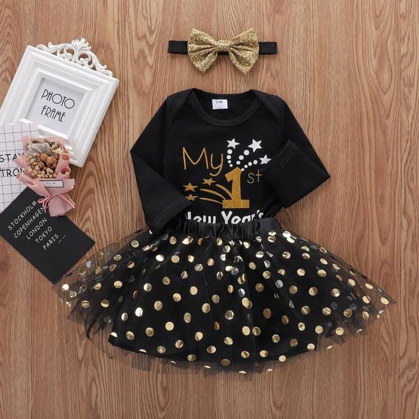 

clothing sets 0-24m born infant baby girls letter romper tutu skirt headbands years outfits ropa recien nacido e1, White