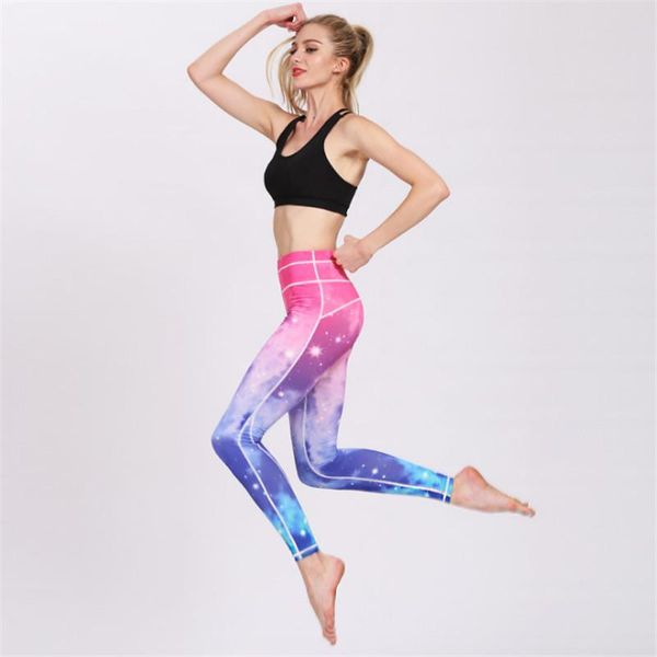 

yoga outfits 3d print women pants sport female fitness running gym trousers, White;red