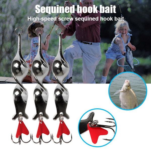 

fishing hooks 10 pcs bait lure hook twist spoon crank baits spinner accessory tool kh889