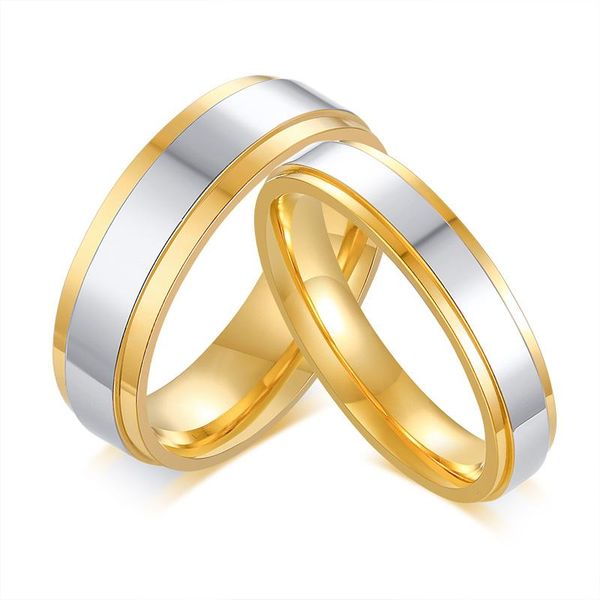 

wedding rings anti scratch tungsten for women men simple classic bands couples basic jewelry r00164, Slivery;golden