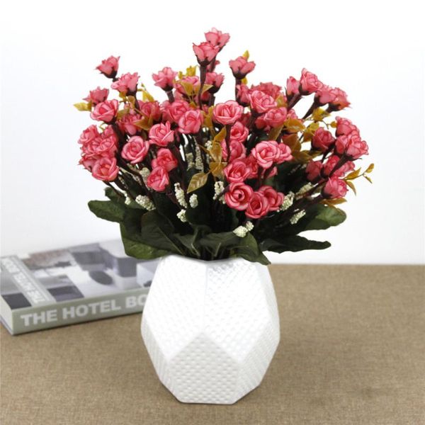 

decorative flowers & wreaths 21-head artificial rose flower bouquet simulation silk wedding bridal fake