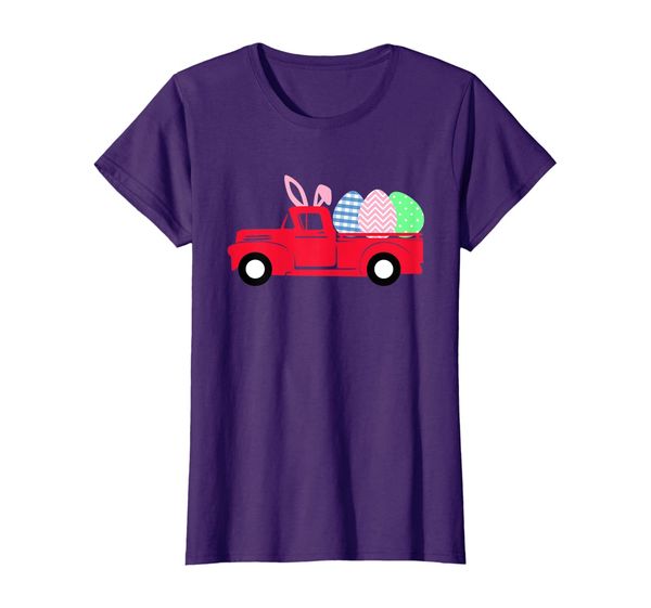 

red old truck easter bunny ear headband shirt babies adult, White;black