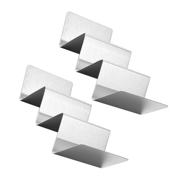

toilet paper holders 2pcs stainless steel taco rustproof stands racks (steel color)