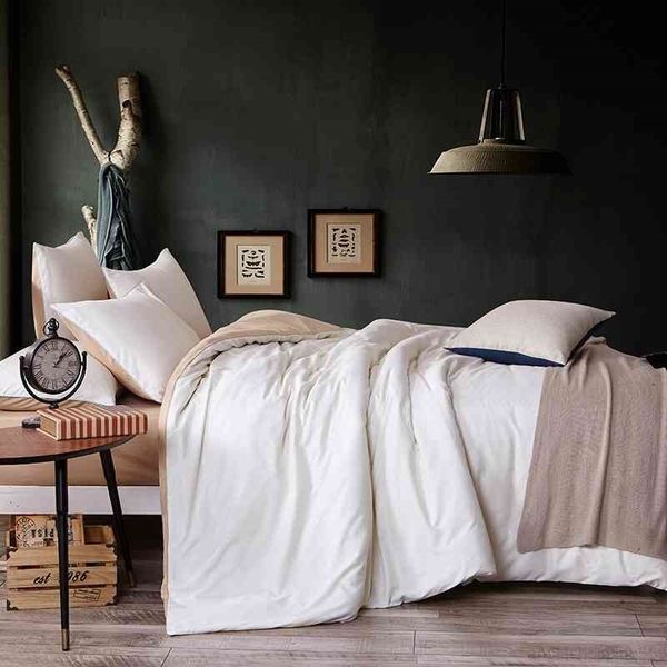 

light-weight soft microfiber duvet cover bed sheet pillowcases 2 color reversible 4pcs  king size bedding set easy care
