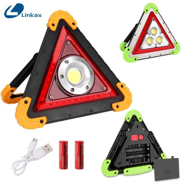 

multi-function handle triangle signal warning light portable car repair work sos camping searchlight led traffic lighting lanterns