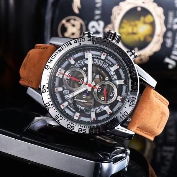 

mens watch quartz movement watches satch stainless steel case leather strap rubber watchband wristwatch waterproof analog clock montre de lu, Slivery;brown