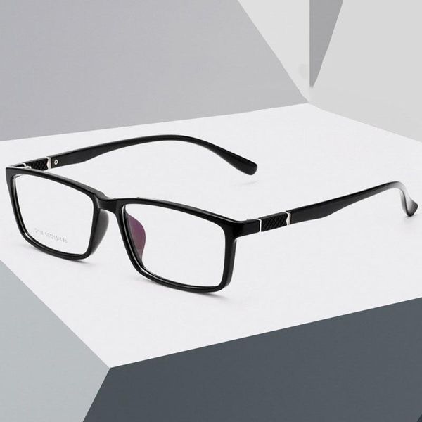 

ultralight plastic frame glasses for men and women style full rim rectangle spectacles myopia eyewear selling fashion sunglasses frames, Black