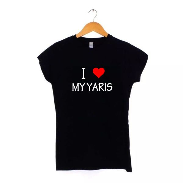 

i love corazÃ³n my yaris camiseta s-xxl coche hombre mujer regalo, White;black