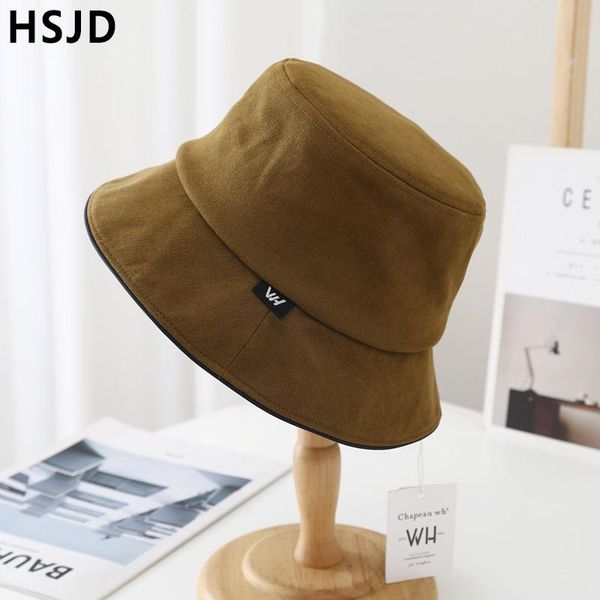 

wide brim hats fashion women's hat autumn winter warm bucket foldable fisherman's caps korean style solid outdoor, Blue;gray