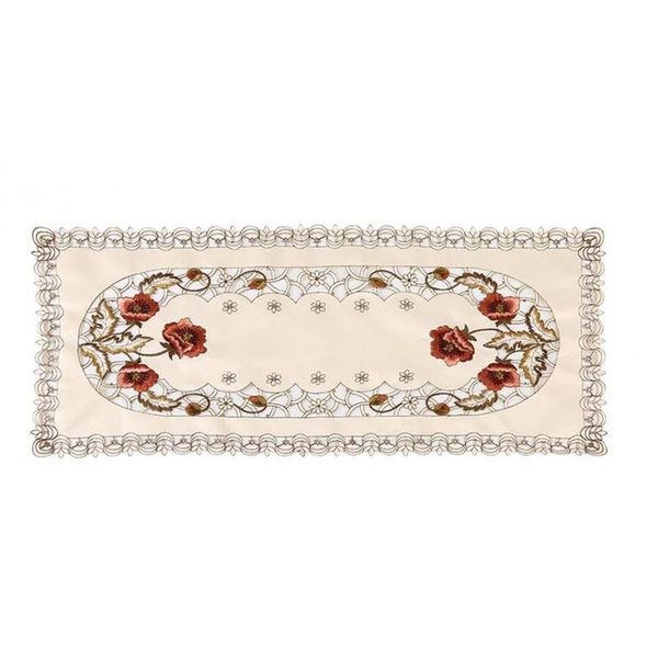 

table runner tableware oval vintage embroidered lace tablecloth floral cloth/mats 40*85cm