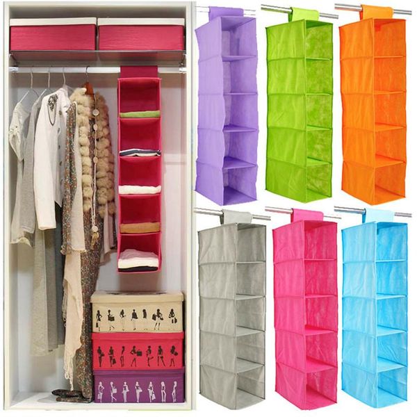 

shelf hanging wardrobe section storage closet organiser shoe clothes garment non-woven fabric boxes & bins