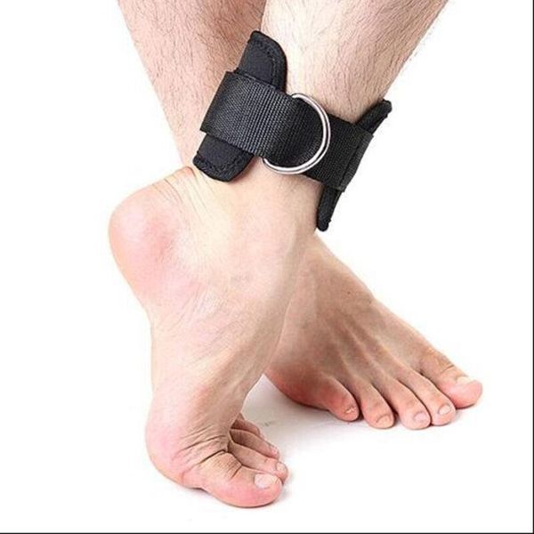 

ankle support workouts d-ring straps with pedal rope achilles tendon for cable machines glute leg neoprene padded weights, Blue;black
