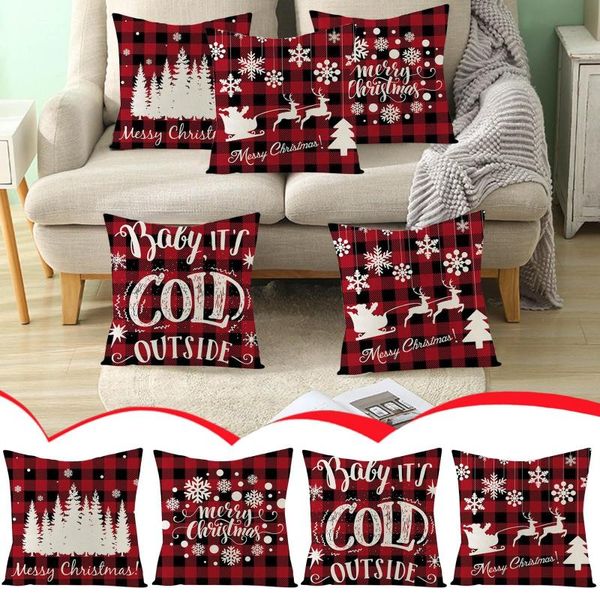 

cushion/decorative pillow decorative christmas cushion cover red home decor sofa case seat car throw pillowcase decoration for