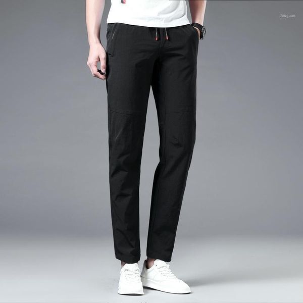 

men's pants 2021 autumn straight casual men streched slim fit sports male large size black breathable solid trousers 6xl
