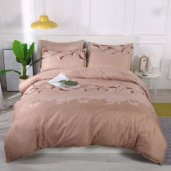 

bedding sets classic solid color set luxury bed linen 3 pcs  king single double twin full size duvet cover with pillowcases