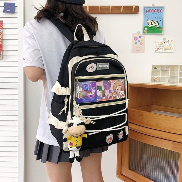 

school bags 2021 nylon waterproof student bag korean style backpack large capacity