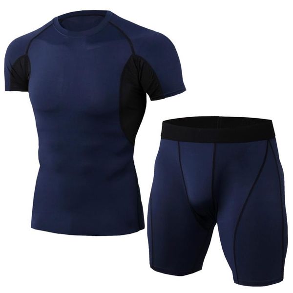

men's tracksuits men clothing t-shirts summer tees quick dry o-neck fitness for gym joggers running sporting t-shirt man ropa hombre, Gray