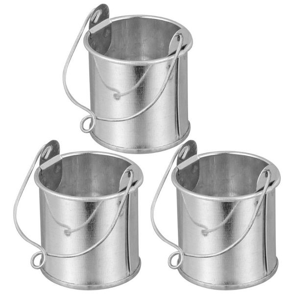 

3pcs decorative flower vase bucket iron art pot floral arrangement holder vases