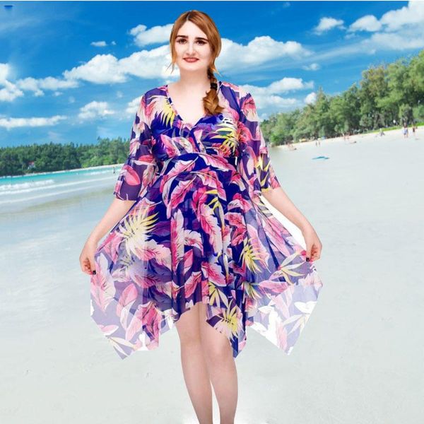 

one-piece suits women's swimsuit 2021 dress large size conservative belly octagonal skirt