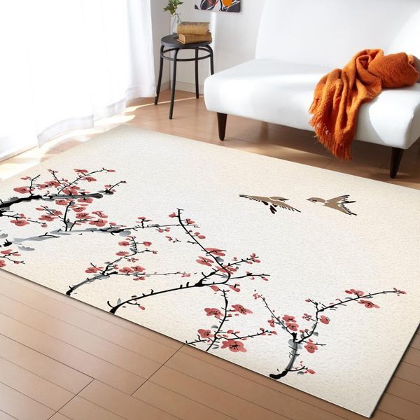 

carpets ink painting plum bird for living room large home floor mat rugs decor teenager