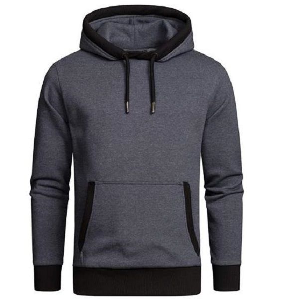

sweatshirt pullover spring autumn mens casual solid fleece hoodies male korean fashion loose sports trendy hoody, Black