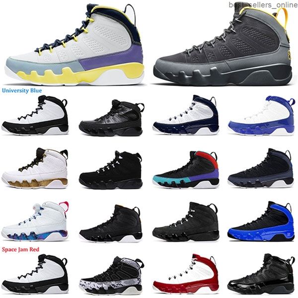 

jumpman 9 change the world mens basketball shoes 9s university blue gold bred gym red trainers sneakers size 13, Black