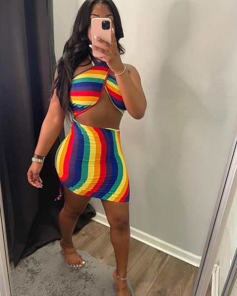 

casual dresses 2021 women fashion club party style short sleeveless hanging neck printed mini, Black;gray
