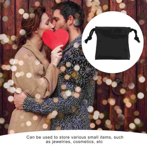 

storage bags 6pcs waterproof pu packaging bag jewelry drawstring pockets